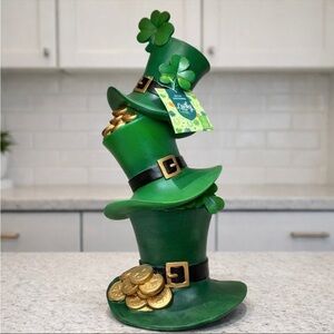 NWT Lucky Lane VIRAL Stacked Leprechaun Hats Decor St. Patrick’s Day Lucky Charm